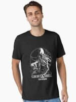 Ghost anime Motoko Kusanagi in the shell art black and white Unisex T-Shirt