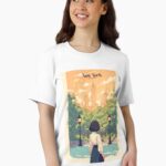 Golden Hour Dream in Central Park – 80s Anime Vista Unisex T-Shirt