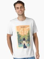 Golden Hour Dream in Central Park – 80s Anime Vista Unisex T-Shirt