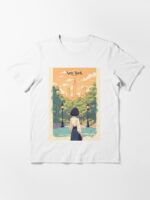 Golden Hour Dream in Central Park – 80s Anime Vista Unisex T-Shirt