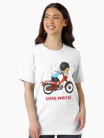 GONE POSTAL HONDA POSTIE BIKE MOTORCYCLE VERSION 2 Unisex T-Shirt - Image 2