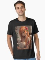 HANA: Hibiscus Anime Girl Reading a Book Poster Unisex T-Shirt