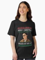 HANGOVER MERRY CHRISTMAS MUDAFAKAS Meme Ugly Sweater Design Christmas Hangover Movie Fan Art PEW PEW Unisex T-Shirt