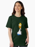 Homer in the bushes Unisex T-Shirt - Image 2