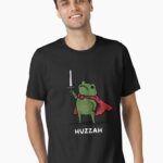 Huzzah Frog Knight Funny Sword Meme Quote Unisex T-Shirt