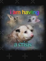 I am having a crisis possum word art Unisex T-Shirt - Image 7