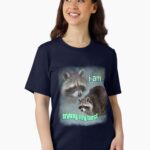 I am trying my best raccoon word art meme Unisex T-Shirt