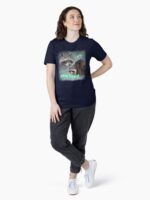 I am trying my best raccoon word art meme Unisex T-Shirt - Image 4