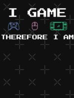 I Game Therefore I Am T-Shirt | Funny Gaming Controller Quote | Retro Video Games Console Player Gift Unisex T-Shirt - Image 7