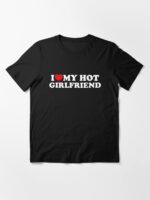 I Love My Hot Girlfriend - I Heart My Hot Girlfriend Unisex T-Shirt - Image 3