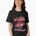 I'm fighting my demons and they are winning word art meme Unisex T-Shirt