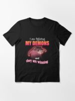 I'm fighting my demons and they are winning word art meme Unisex T-Shirt - Image 3