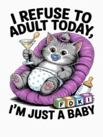 I refuse to adult today I'm just a baby Funny Unisex T-Shirt - Image 7