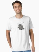 I Require Snacks Funny Raccoon Unisex T-Shirt - Image 2