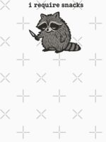 I Require Snacks Funny Raccoon Unisex T-Shirt - Image 7
