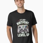 It's My Birthday Boy Time to Level Up Video Game Boys Unisex T-Shirt