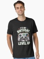 It's My Birthday Boy Time to Level Up Video Game Boys Unisex T-Shirt