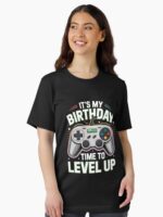 It's My Birthday Boy Time to Level Up Video Game Boys Unisex T-Shirt - Image 2
