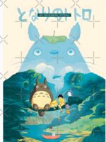 Kawaii & Cute art monster chill -%[ghiblis]%- flying away japan film Unisex T-Shirt