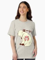 Kawaii Pink-Haired Anime Girl and Fluffy Dog - Hai! Unisex T-Shirt