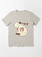 Kawaii Pink-Haired Anime Girl and Fluffy Dog - Hai! Unisex T-Shirt