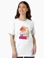 Lesbian Book Stack Unisex T-Shirt