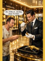 Luxury Gas Station – One Drop for Ten Dollars Unisex T-Shirt - Image 7