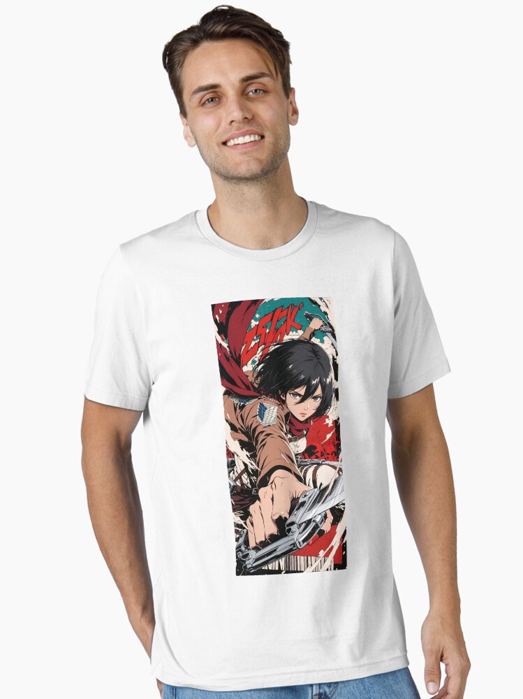 Manga Style Titan Slayer Warrior – Anime Action Illustration Unisex T-Shirt Manga Style Titan Slayer Warrior – Anime Action Illustration Unisex T-Shirt