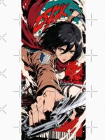 Manga Style Titan Slayer Warrior – Anime Action Illustration Unisex T-Shirt