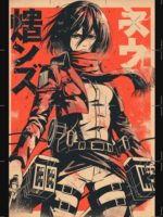 Mikasa Vintage Grunge Orange Unisex T-Shirt