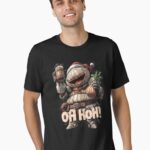 Onion Knight Santa Jolly Traveler Christmas Gaming Print Design Unisex T-Shirt