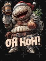 Onion Knight Santa Jolly Traveler Christmas Gaming Print Design Unisex T-Shirt - Image 7