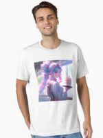 Pastell Anime Girl mit Kuchen – Cute Dessert Anime Design Unisex T-Shirt