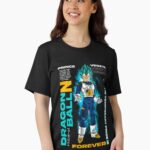 Proud Saiyan Prince Anime Warrior – Blue Energy Manga Style Fighter Design Unisex T-Shirt