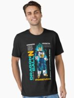 Proud Saiyan Prince Anime Warrior – Blue Energy Manga Style Fighter Design Unisex T-Shirt