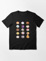 Pui Pui Molcar Assorted Characters - Black Unisex T-Shirt