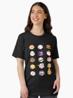 Pui Pui Molcar Assorted Characters - Black Unisex T-Shirt