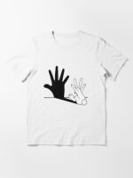Rabbit Hand Shadow Unisex T-Shirt - Image 3