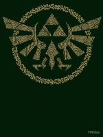The Legend of Zelda Tribal Triforce Gold Hyrule Front & Back Essential T-Shirt