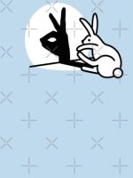 Funny Rabbit hand shadow puppets humor pop art Essential T-Shirt