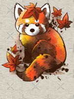 Red panda red leaves Essential T-Shirt
