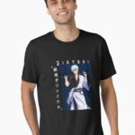 Rebel Samurai Warrior – Silver-Haired Anime Unisex T-Shirt
