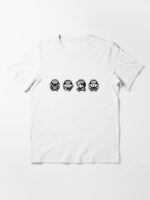 Red and Friends (Gray version) - Gameboy Character - Retro pixel art Unisex T-Shirt - Image 3