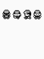 Red and Friends (Gray version) - Gameboy Character - Retro pixel art Unisex T-Shirt - Image 7