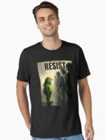 Resist Portland Frog Protest,Anti ICE Anti Fascism Vintage Activist , Resistance Unisex T-Shirt - Image 2