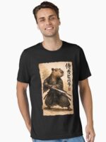 Retro Vintage Japanese ink art, samurai Capybara illustration Unisex T-Shirt