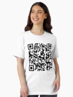 Rickroll QR Code Unisex T-Shirt - Image 2