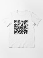 Rickroll QR Code Unisex T-Shirt - Image 3