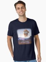 Rootin shootin but mostly tootin cowboy raccoon word art Unisex T-Shirt - Image 2