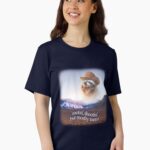 Rootin shootin but mostly tootin cowboy raccoon word art Unisex T-Shirt